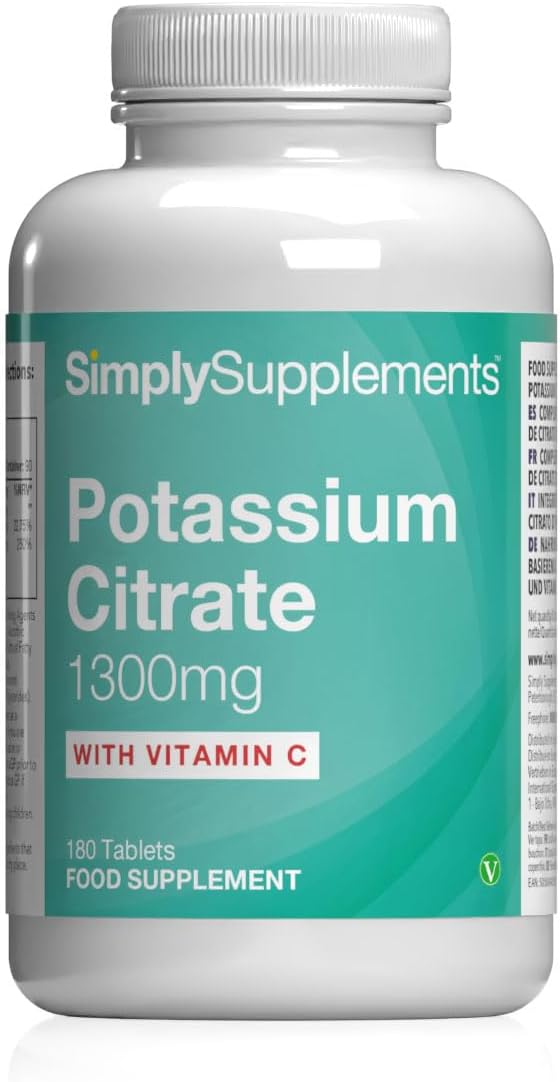 Potassium Supplements 1300mg with Vitamin C | Potassium Citrate | 180 Vegan Tablets | 3-Month Supply | Manifactured in UK - Image 2